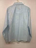New Women’s H Bar C Blue Long Sleeve Pearl Snap Size 40 KK-5