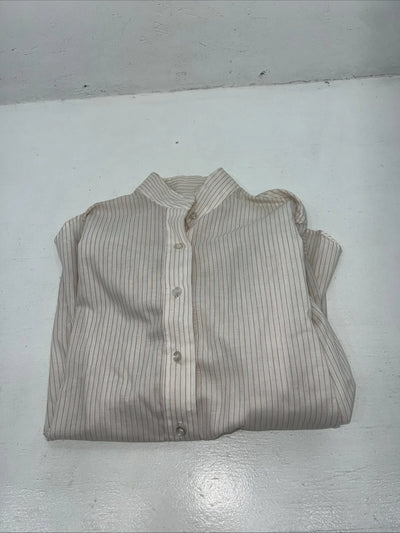 New Women’s Pink Stripped Devon Aire English Long Sleeve Shirt. 30 G-21