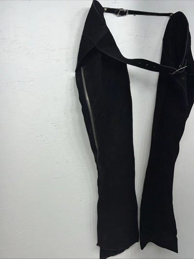 NOS Youth Black Show Chaps Adjustable Waist 42” N-34