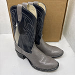 NEW Bronco brand Western Boots, Grey With Blue Tops, Men Size 5D.  #1-10