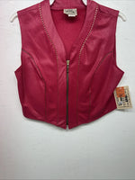 New Women’s Pink 1849 Authentic Ranchwear Western Show Vest XS G-610