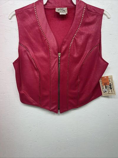 New Women’s Pink 1849 Authentic Ranchwear Western Show Vest XS G-610
