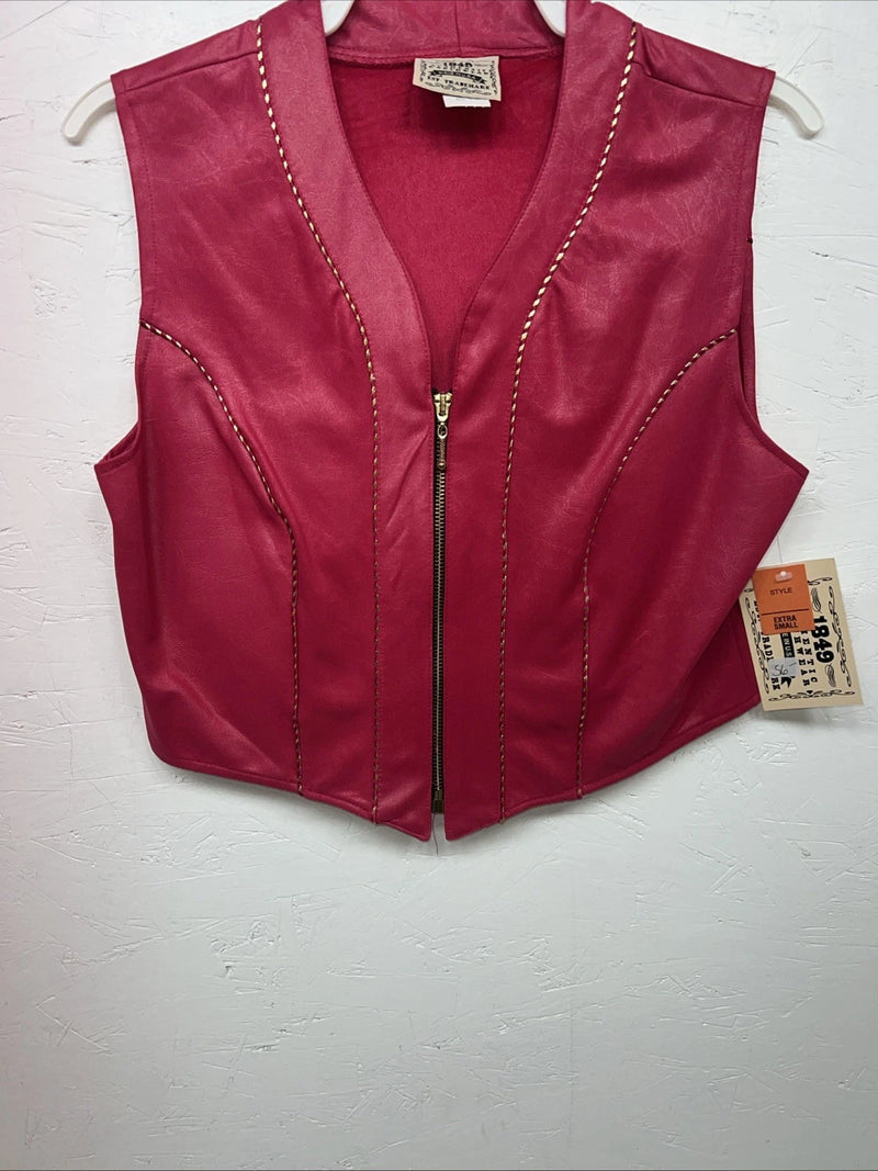 New Women’s Pink 1849 Authentic Ranchwear Western Show Vest XS G-610