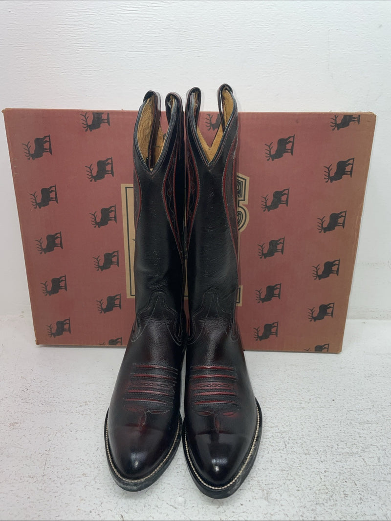 New Men’s Cherry Black Texas Imperial Cowboy Boots. M 143 6.5 6 1/2 D. 1-34