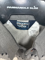 New Women’s Brooks & Dunn Tan Gray Long Sleeve Button Up Size Small TT-101