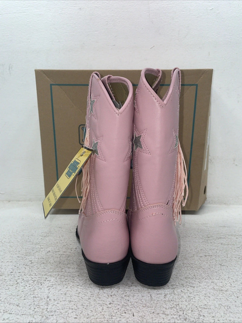 New Kids Pink With Fringe Smoky Mountain Cowboy Boots. 1058 J C 2. 23-151