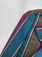 New Women’s Panhandle Slim Multicolor Stripe Long Sleeve Pearl Snap Size 10 MM-8