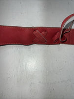 NOS Red Chap-Parel Show Chaps With Fringe Adjustable Waist 38” I-74