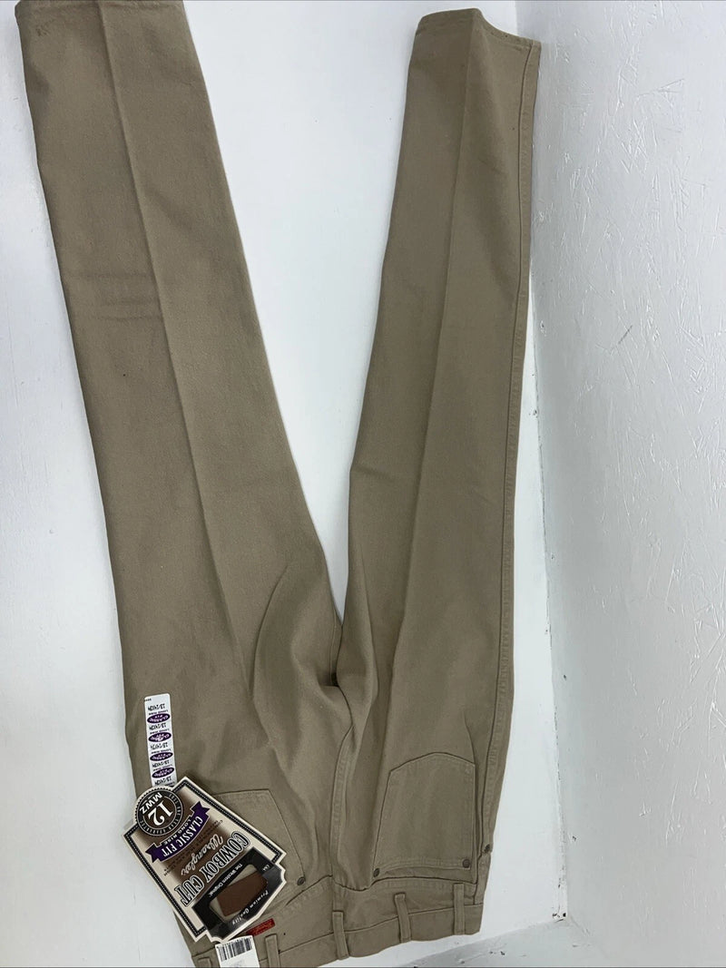 New Men’s Tan Cowboy Cut Classic Fit Wrangler Jeans. 13/14x34 G-4