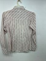 New Women’s Dan River Multicolor Design Long Sleeve Pearl Snap Size 10 KK-7