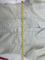 New Men’s Miller Green Stripe Long Sleeve Pearl Snap 16 X 35 Large CC-60