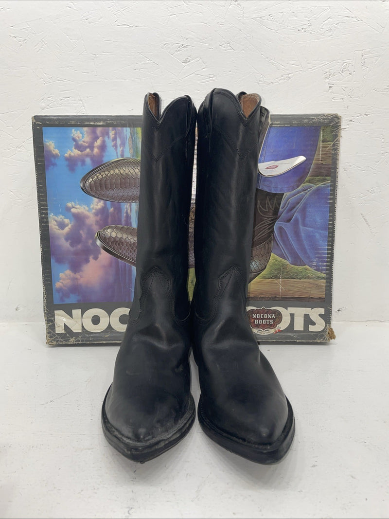 New Men’s Black Nocona Cowboy Boots. 3401 8.5 8 1/2 D. 2-49
