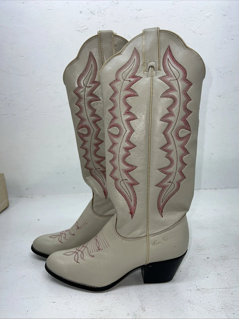 New Women’s Cream Kenny Roger’s Cowboy Boots. 40909 6.5 6 1/2 M. 19-144