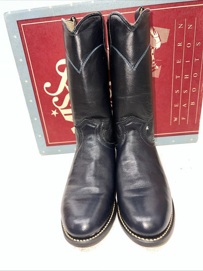 New Women’s Navy Acme Cowboy Boots. 8007 7 M. 18-64