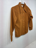 New Kids Lady Westerns Yellow Long Sleeve Button Up Size 10 TT-4