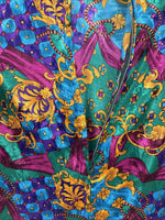 New Women’s Multicolor Designed Long Sleeve Zip Up Shirt Medium TT-62