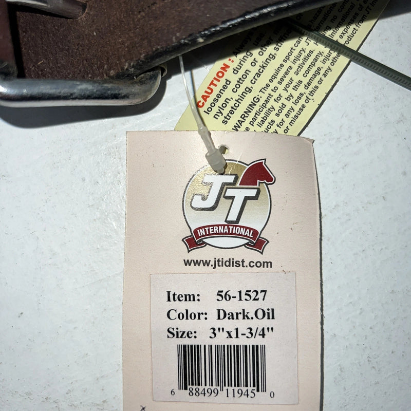 New Leather JT International Back Flank Cinch Dark Oil 3” x 1-3x4 S-53