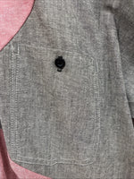 New Men’s Cowboy Threads Pink Gray Short Sleeve Button Up Medium O-77