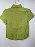 New Women’s Gordon James Green Short Sleeve Button Up Small LL-19