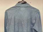 New Kids Dan River Blue Deigned Long Sleeve Pearl Snap Size 10 LL-63