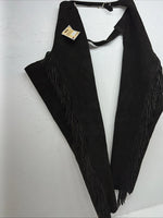 New Equi-grip Brown Show Chaps With Fringe Adjustable Waist 38” L-37