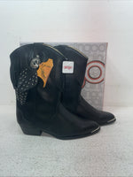New Youth Black With Fringe Dingo Cowboy Boots. C 3220 6 D. 2-150