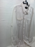 New Men’s White Horse White Long Sleeve Pearl Snap 3XL E-60