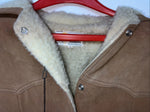 New Women’s Brown SIMCO Leather Wool Coat 12 #6295 UU-7