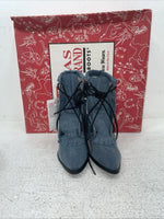 New Kids Blue Lace Up Texas Brand Cowboy Boots. P C 9169161 1.5 1 1/2 D. 23-118