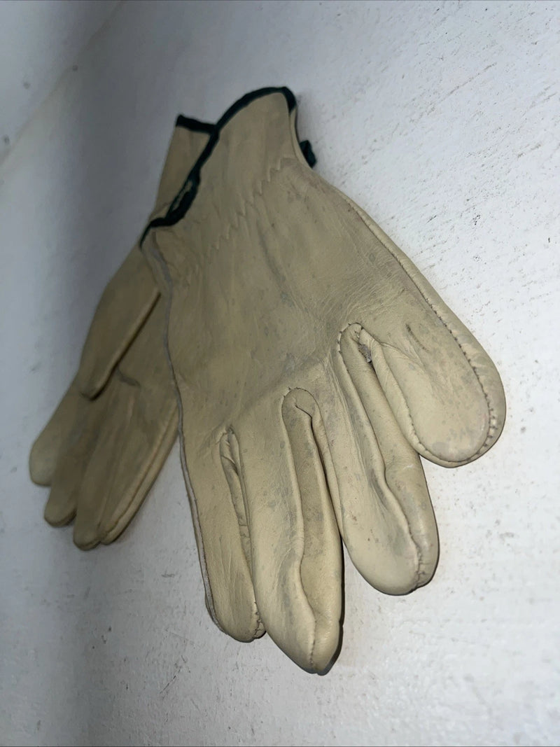 New Tan Leather Work Gloves Q-504