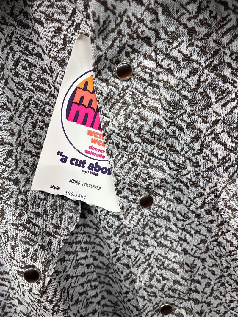 New Women’s Miller Brown Design Long Sleeve Pearl Snap Size 15 MM-27