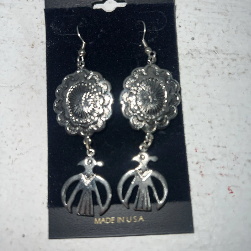New Women’s Fashion Jewelry Silver Dangle Earrings. LE3000-1 A-123