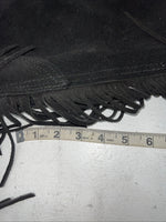 NOS Black Show Chaps With Fringe Adjustable Waist 41” N-21