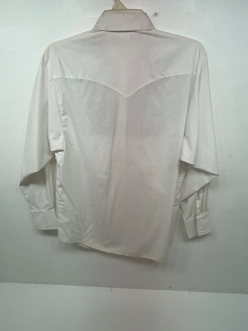 New Women’s Blue White & Bling H Bar C Long Sleeve Button Up Shirt #20119 3B-40