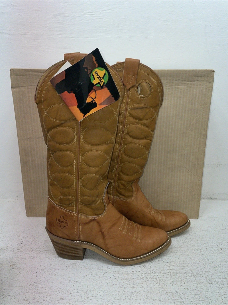 New Women’s Brown Texas Brand Cowboy Boots. 4544 5 M. 2-54