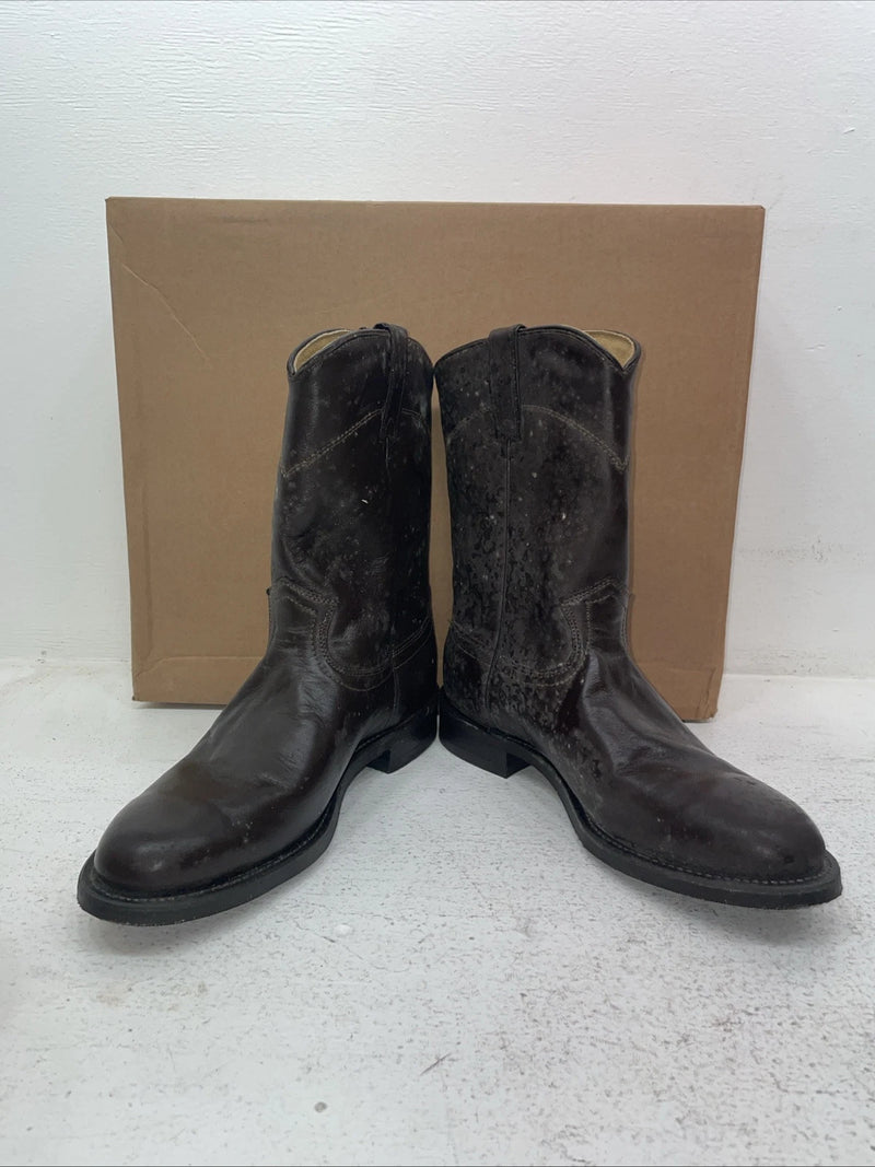 New Men’s Brown J Chisholm Cowboy Boots. 1000 9 D. 4-121