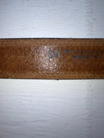 New Brown Genuine Leather Tooled 34” Belt #CL693 Z-163
