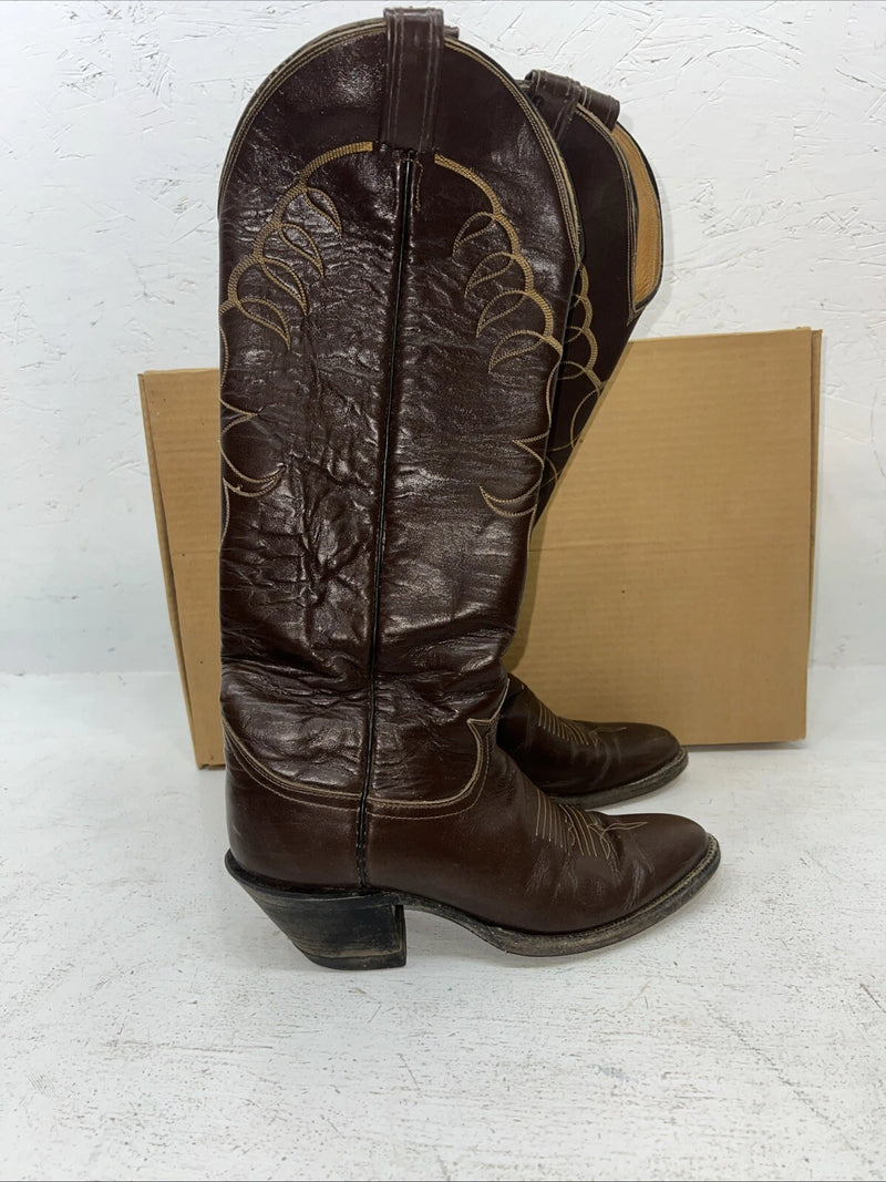 New Women’s Brown Tony Lama Cowboy Boots. 6423 6.5 6 1/2 B. 17-50
