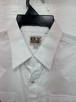Me Women’s ELY Cattleman White Long Sleeve Pearl Snap 16.5 X 34 Large X-43