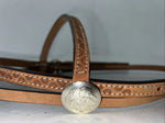 New Tough 1 Pony Leather 5/8”  Browband Headstall With Split Reins #42-880P U-23