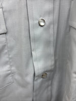 New Men’s Champion Western Gray Plaid Long Sleeve Pearl Snap 15 Medium AA-76