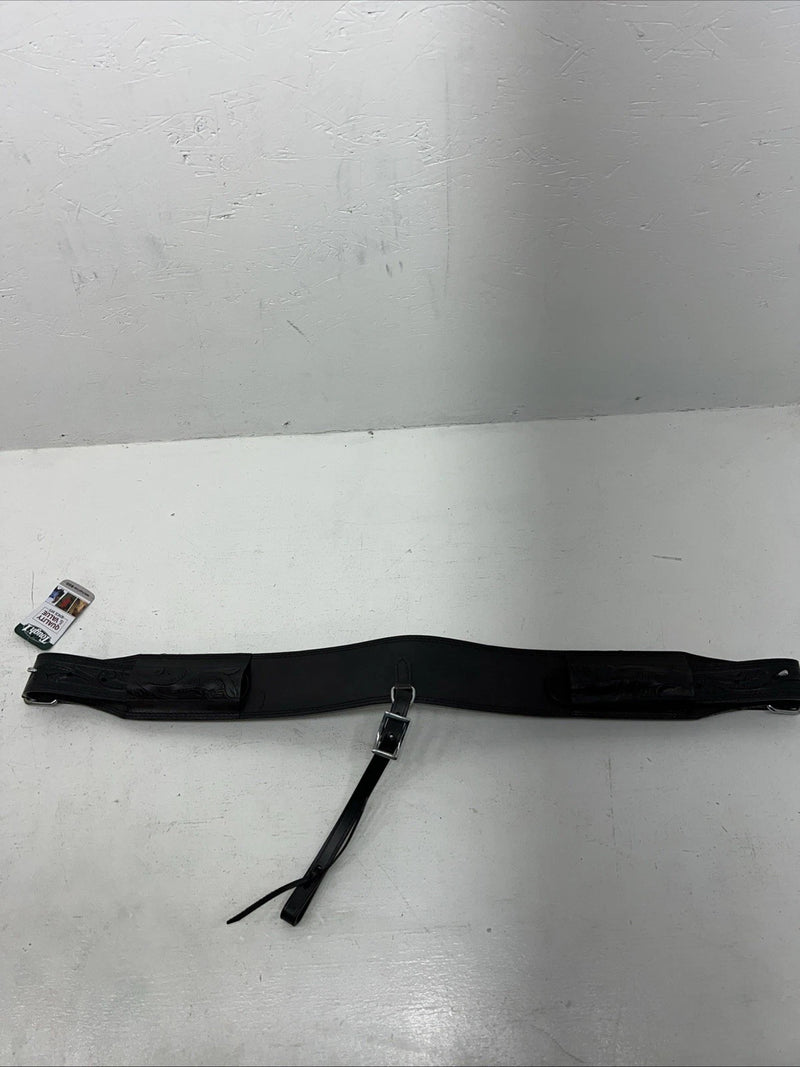 New Tough 1 Black Leather Flank Back Cinch. #56-1562 S-52