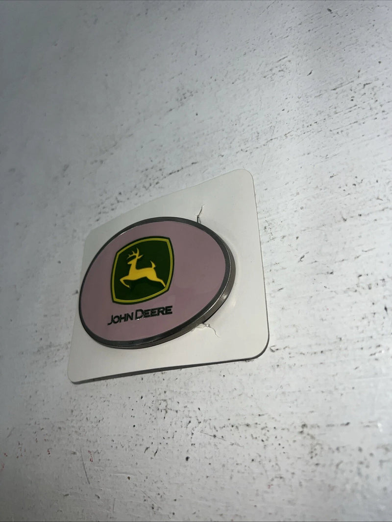New Women’s John Deere Oval Pink Belt Buckle. JDM610 A-118