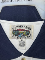 New Men’s Cumberland Outfitters Purple White Navy Polo Shirt. Medium I-50