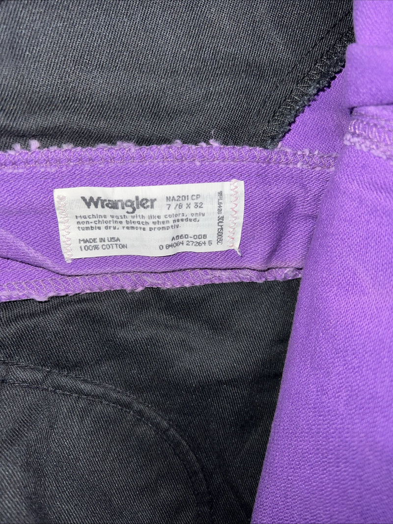 New Women’s Purple Wrangler Silverlake Denim Jeans. 7/8x32 O-3