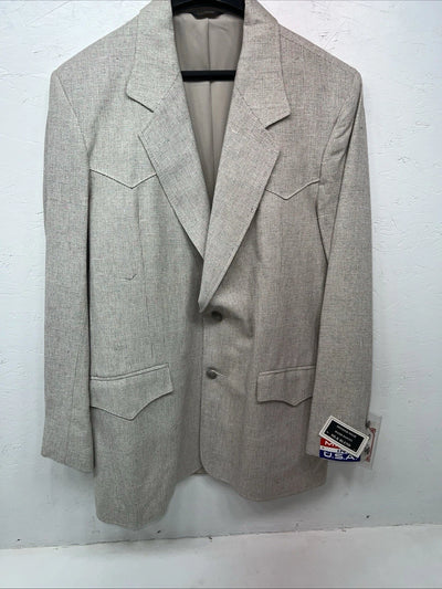 New Men’s Pioneer Wear Grey Suit Jacket 40L #12007 T-610