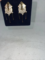New Women’s Montana Silversmiths Aztec Black Silver Gold Dangle Earrings. F-24