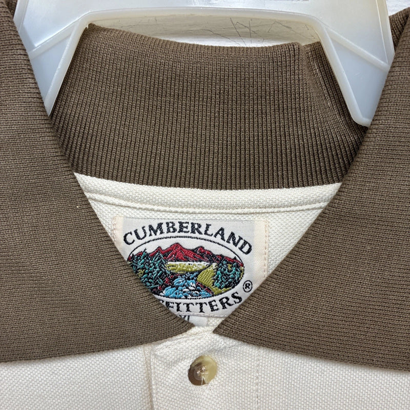 New Men’s Cumberland Brown Western Designed Short Sleeve Polo Shirt XL J-31