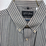 New Men’s White Horse Multicolor Plaid Long Sleeve Button Up Shirt XL M-91