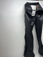 New Black 1849 Authentic Ranchwear Show Chaps Adjustable Waist 30” N-47